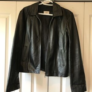 Vintage Italian Black Leather Jacket